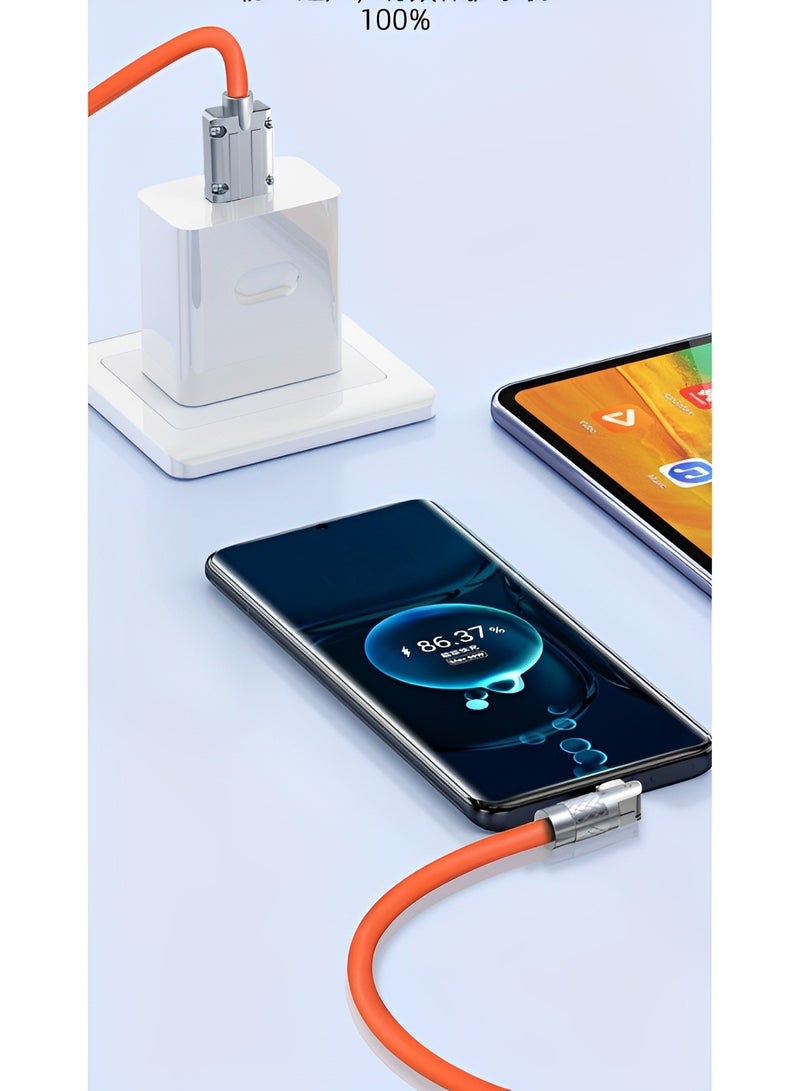 ريوكل كابل شاحن iPhone سريع الشحن يدور 180 درجة كابل شاحن Lightning طويل سلك شحن سريع لأجهزة Android وType-C وIOS - Image 3