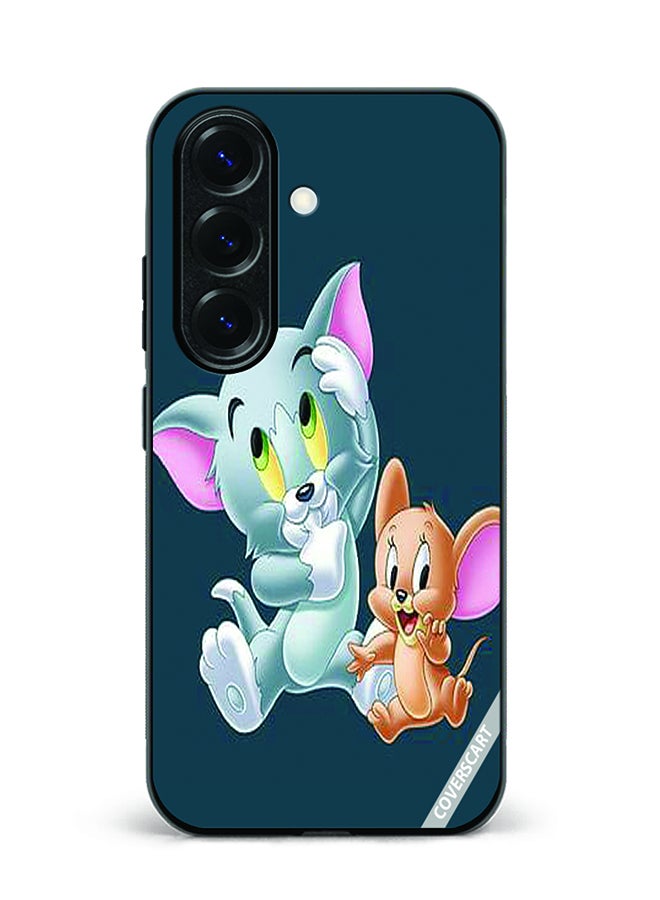 Protective Case Cover For Samsung Galaxy S24 Tom Jerry Design Multicolour