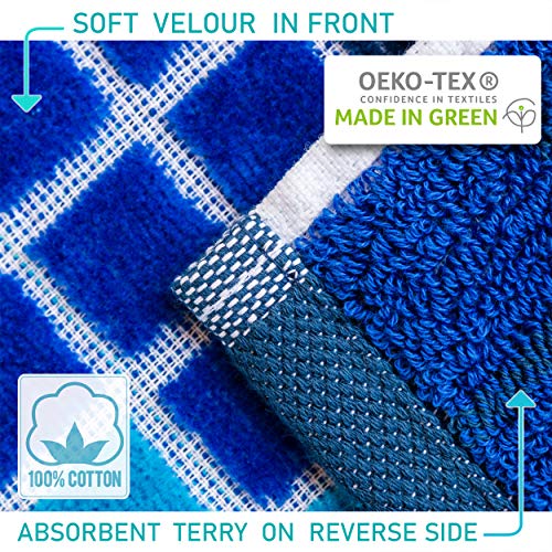 Softerry Luxury Large Beach Towel 40 x 70 in Hotel & Resort Quality 100% Soft Cotton - Eco Friendly - Pool Tile Towel (Niagara, One Towel) - Image 2