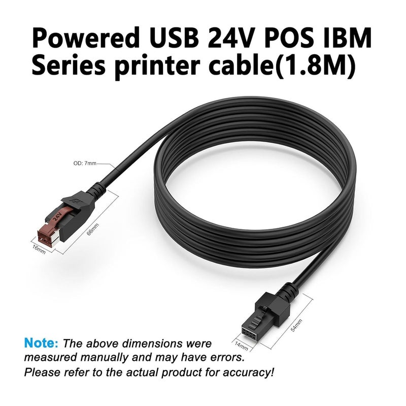 Barcode Scanner Cable, USB Printer Cord for POS Terminals PCI Expansion Card Scanners, with PVC Material Plug and Play, Lightweight Portable for Warehouses - Image 2