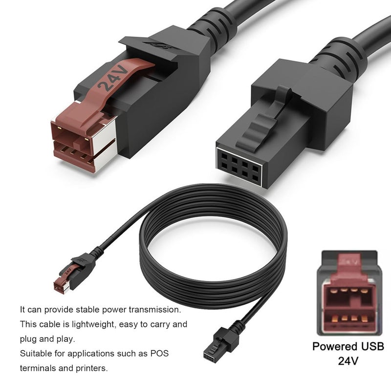 Barcode Scanner Cable, USB Printer Cord for POS Terminals PCI Expansion Card Scanners, with PVC Material Plug and Play, Lightweight Portable for Warehouses - Image 4