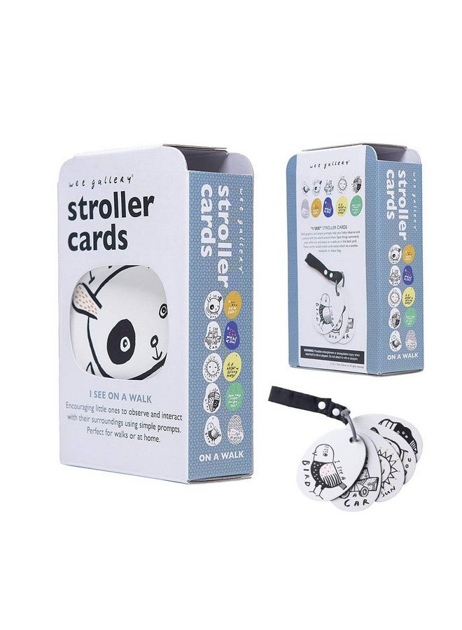 Wee Gallery Stroller Cards - I See On a Walk - Identification Travel Activity for Babies and Toddlers, with Snap on Strap for Walks, Car Seat, Bag, Stroller - Image 3