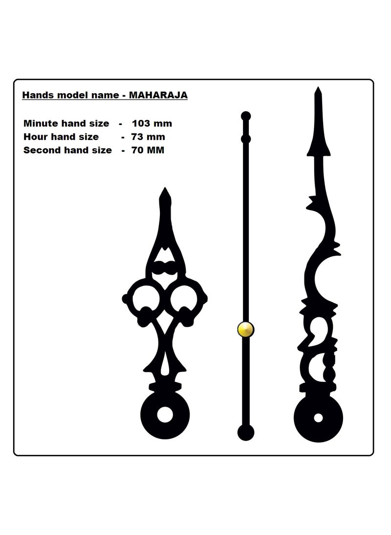 KEDAR KEDAR Ajanta Quartz Ticking Movement Machine for Wall Clock with Fancy Needles Made in India 37  - Image 2