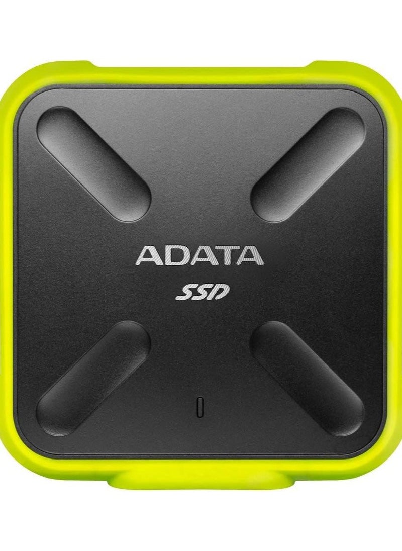 أداتا أداتا SD700 هارد ديسك محمول SSD، بسعة 256 جيجابايت، ASD700-256GU31-CYL، أسود × أصفر-  - Image 1