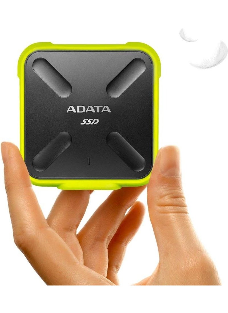 أداتا أداتا SD700 هارد ديسك محمول SSD، بسعة 256 جيجابايت، ASD700-256GU31-CYL، أسود × أصفر-  - Image 3