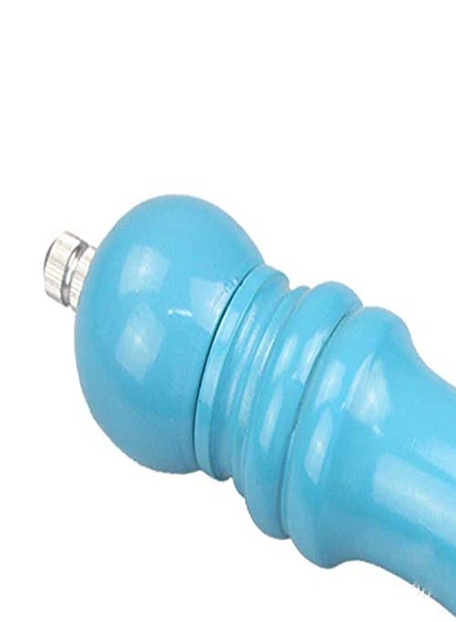 CherryBox Wooden Salt and Pepper Grinder - Mixer Mill Shaker Sprinkler - Steel Blades Crusher - Spice Storage (1 Pcs) (Blue - 6 Inch) - Image 2