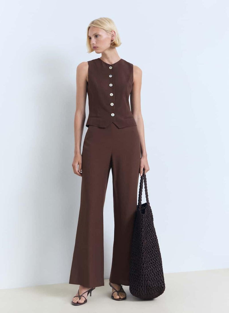 MANGO Straight-Fit Suit Trousers  - Image 4