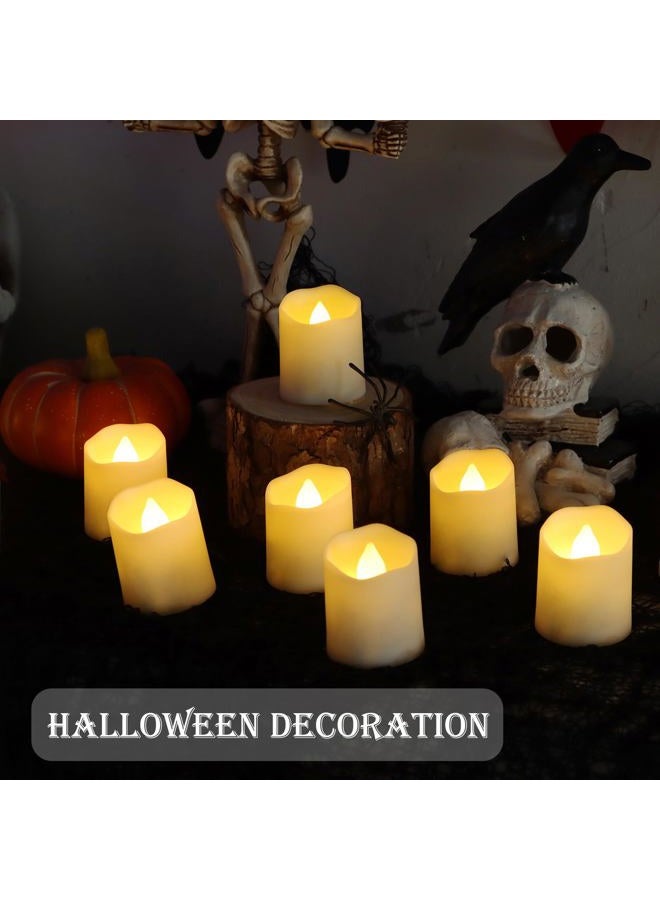 FPOO Rechargeable LED Tea Lights, 12pcs Warm White, Modern Style, Remote Control, Timer, Safe for Home Decor, Weddings, Parties - Image 3