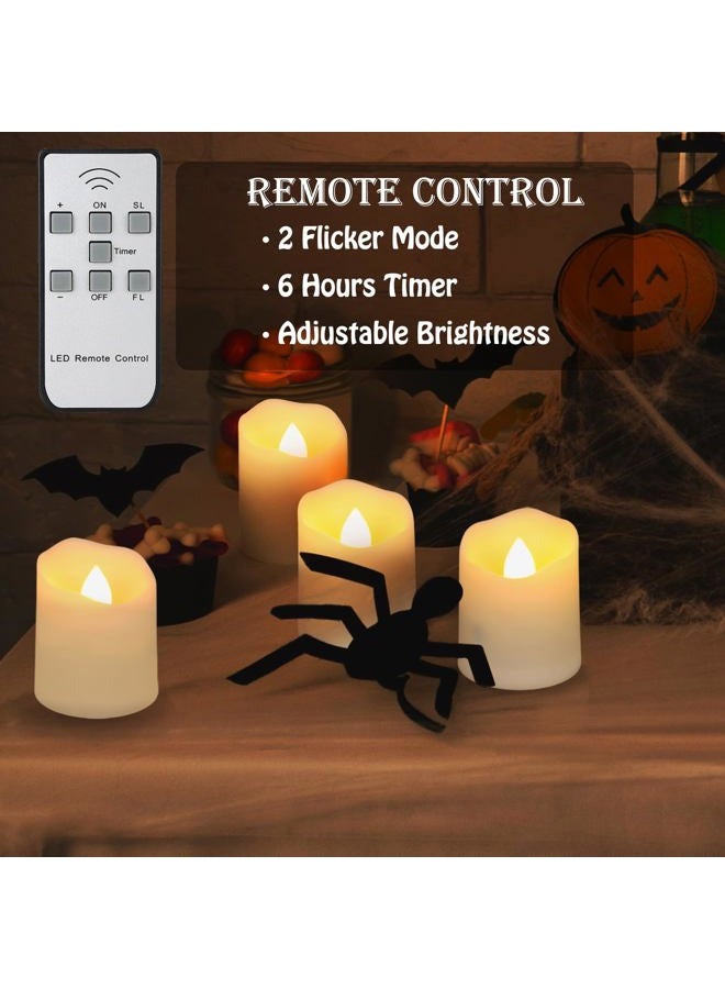 FPOO Rechargeable LED Tea Lights, 12pcs Warm White, Modern Style, Remote Control, Timer, Safe for Home Decor, Weddings, Parties - Image 2