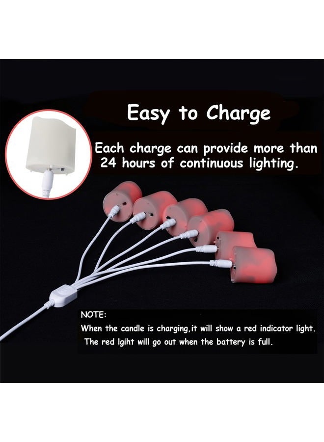 FPOO Rechargeable LED Tea Lights, 12pcs Warm White, Modern Style, Remote Control, Timer, Safe for Home Decor, Weddings, Parties - Image 4