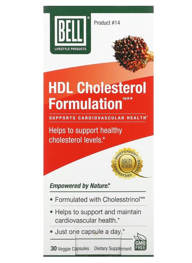 Bell Lifestyle - HDL Cholesterol Formulation  30 Veggie Capsules - Image 1