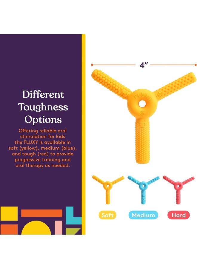 Special Supplies FLUXY Oral Motor Tool Therapy Sensory Motor Aid with 3 Unique Textures Orange - Image 3