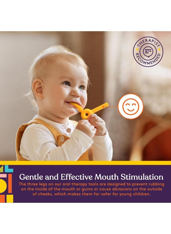 Special Supplies FLUXY Oral Motor Tool Therapy Sensory Motor Aid with 3 Unique Textures Orange - Image 5