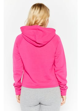 adidas Originals Women Sportswear Fit Brand Logo Outdoor Hoodies, Fushcia  - Image 4