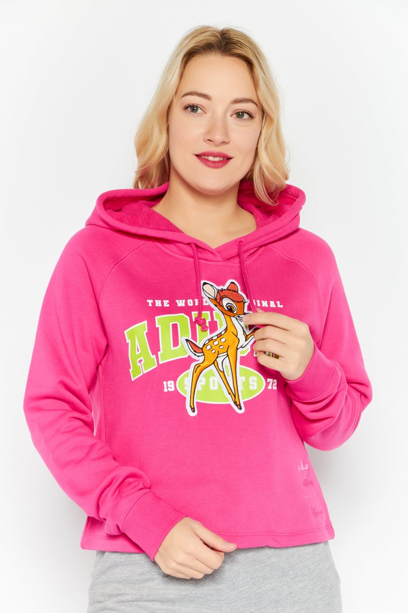 adidas Originals Women Sportswear Fit Brand Logo Outdoor Hoodies, Fushcia  - Image 1