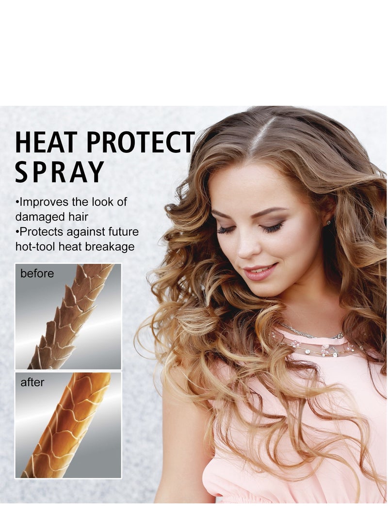 EELHOE Heat Protectant Spray for Hair, Anti-Frizz Thermal Protection, Moisturizing u0026 Insulating Spray for Smooth, Sleek Look, Safe for All Hair Types (4.23 Fl.Oz) - Image 5
