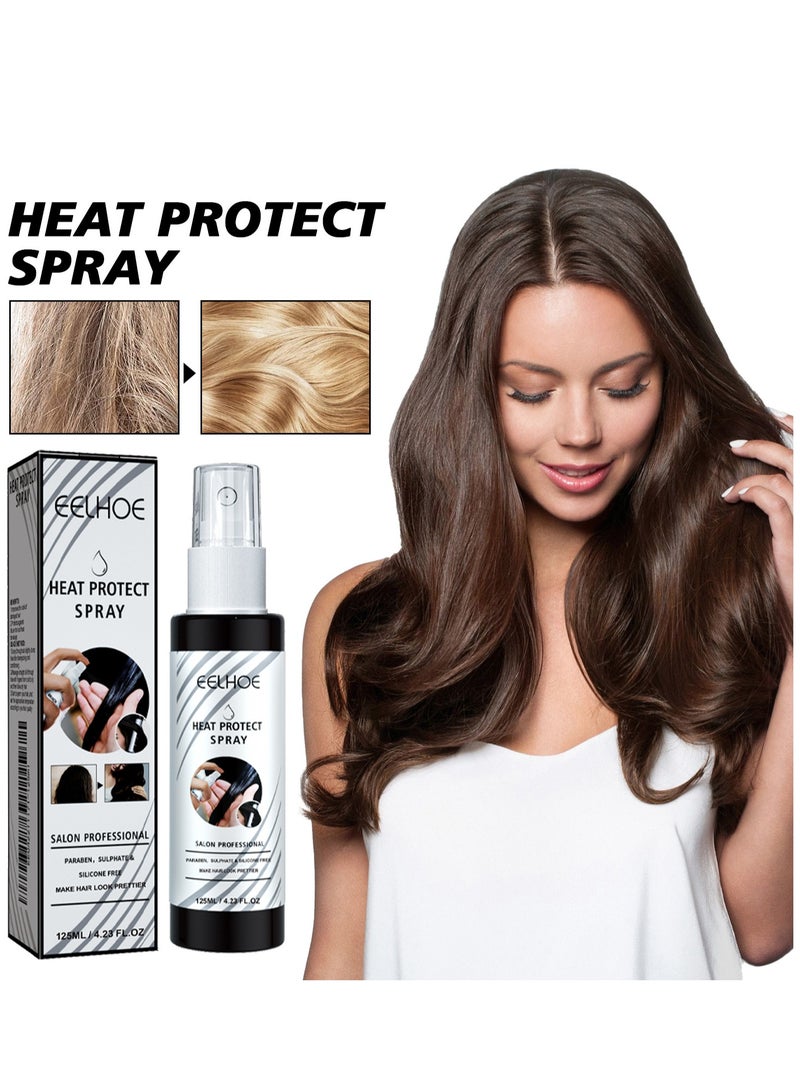 EELHOE Heat Protectant Spray for Hair, Anti-Frizz Thermal Protection, Moisturizing u0026 Insulating Spray for Smooth, Sleek Look, Safe for All Hair Types (4.23 Fl.Oz) - Image 1