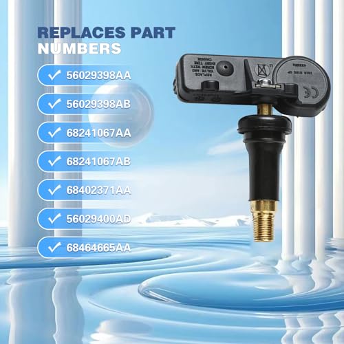 POHILA TPMS Sensor,433Mhz Pre-Programed Tire Pressure Monitoring Sensor Replacement for Chrysler Jeep Dodge Ram Replaces# 56029398AB(4-Pack) - Image 3