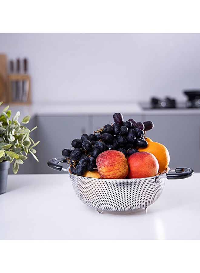 Royalford Stainless Steel Fruit Basket/Strainer Silver - Image 2