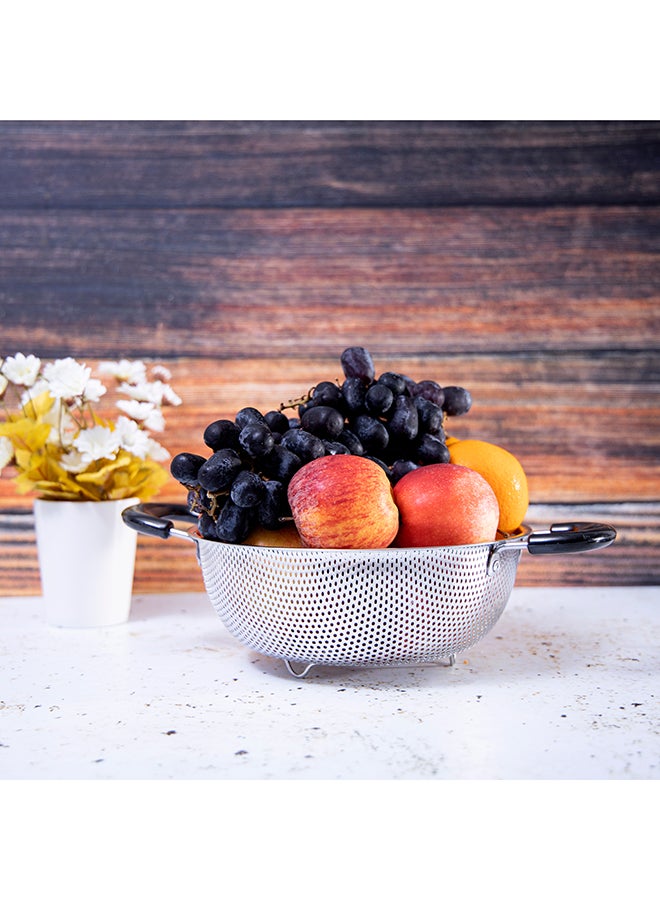 Royalford Stainless Steel Fruit Basket/Strainer Silver - Image 3