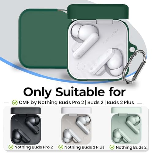 Cocoonkart Soft Silicone Case Cover for CMF by Nothing Buds Pro 2 | Buds 2 | Buds 2 Plus (Green) - Image 2