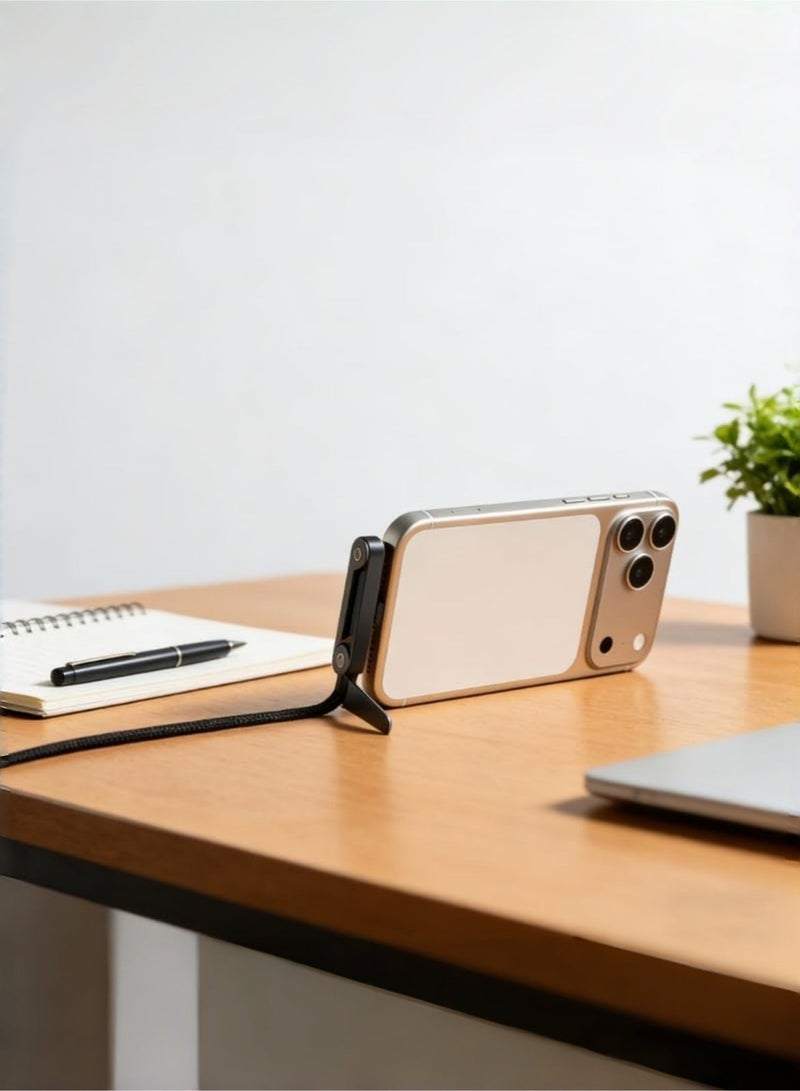 كيورو كيبل شاحن سريع مجدول بقوة 240 واط من QERO، مزود بحامل هاتف مدمج، كبل USB-C قابل للطي متين جديد، كبل USB-C بزاوية قائمة 90 درجة، كبل شاحن متعدد الوظائف، من منفذ Type-C / Type-U إلى منفذ Type-C (قطعة واحدة) - Image 2