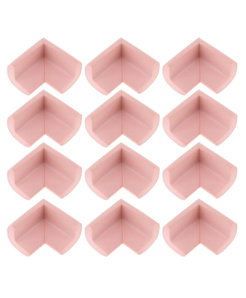 SYGA Pack of 12 Thick Baby Child Infant Kids Safety Table,Desk, Furniture Corner Edge Cushions Guard Protectos (Light Pink) - Image 1