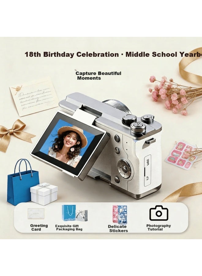 Coolfire Adult Gift For 18-year-old Girls Practical Camera For 12-16 Year Old Students Ccd Camera Mirrorless Camera For High School Students Travel Photography
