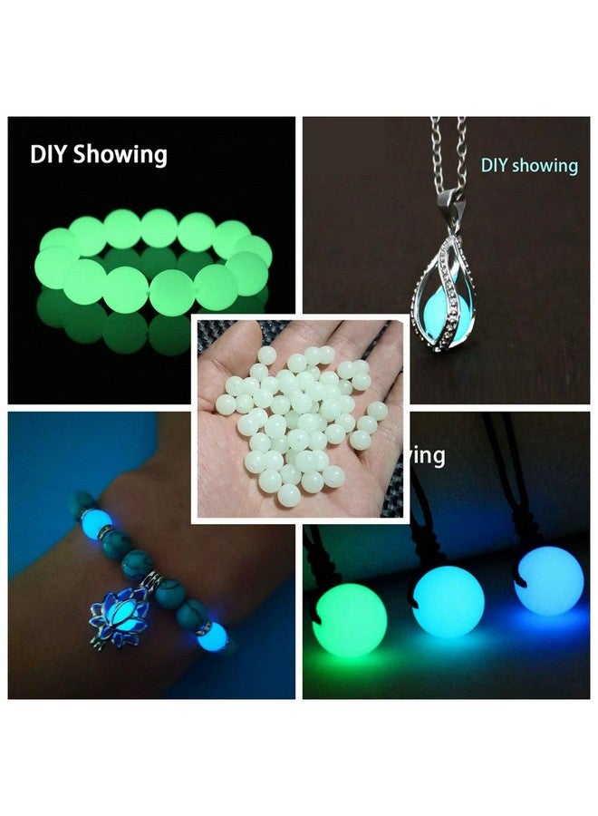 Cmidy Luminous Solar Stone Beads Grow In The Dark Growing Loose Bead 10Mm 100Pcs Blue Green Mixed Hole Diy Charm Smooth Beads For Bracelet Necklace Earrings Jewelry Making Decoration (Multicolored 10Mm) - Image 5