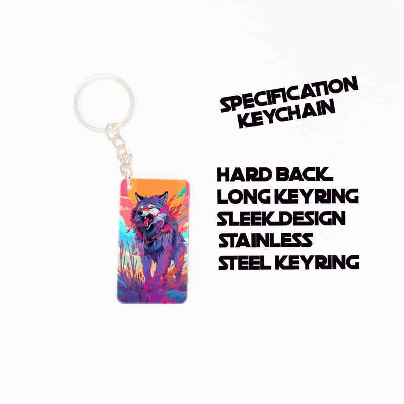 OUTFITQUE OUTFITQUE Premium (Pack of 2) Anime-262 Printed Long Keychain For Bike, Scooty, Car, MDF Keyholder - Image 2