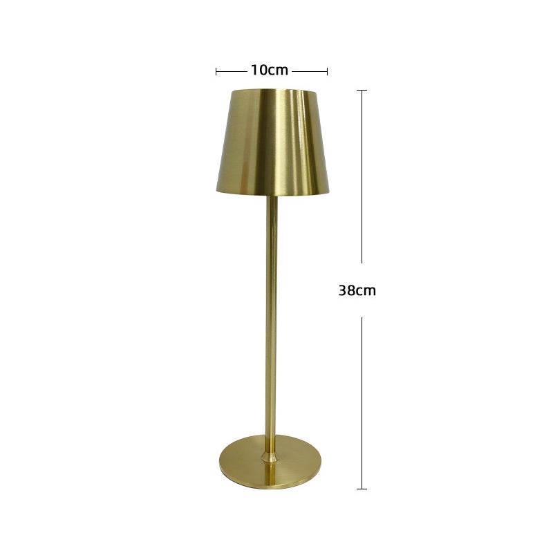 Touch Table Lamp: Gold, Touch Control For Easy Operation, Built-in USB Charging Port - Creative LED Design Adds Ambiance, Wireless Night Light For Hotel Restaurant Decor - Image 2