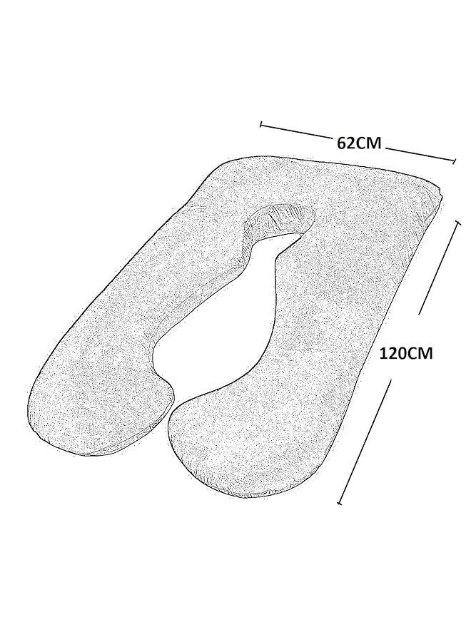 إيروريكس وسادة مريحة على شكل حرف U للحمل والأمومة من شركة Mother Comfort باللون الأرجواني - Image 5