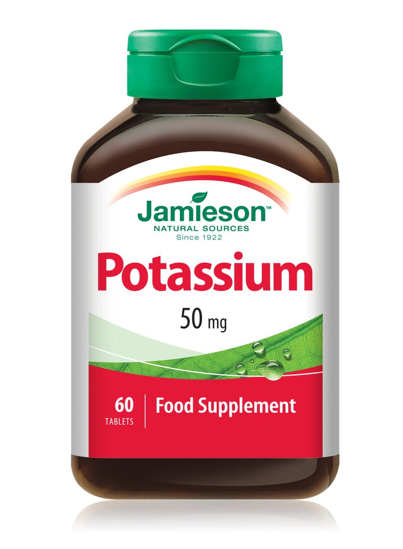 Jamieson Potassium 50 mg 60 Tablets - Image 2