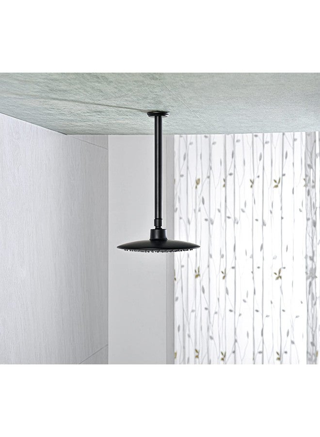 Anpean 8 Inch Shower Arm and Flange Matte Black, Ceiling Mounted Shower Arm for Rain Shower Head - Image 3