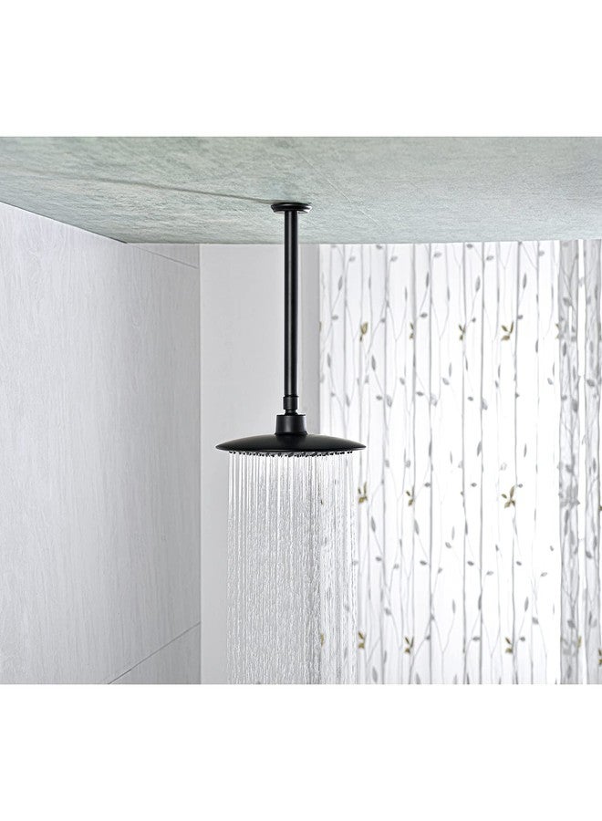 Anpean 8 Inch Shower Arm and Flange Matte Black, Ceiling Mounted Shower Arm for Rain Shower Head - Image 2