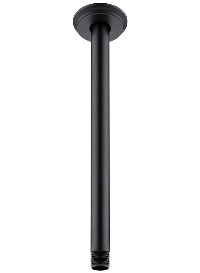 Anpean 8 Inch Shower Arm and Flange Matte Black, Ceiling Mounted Shower Arm for Rain Shower Head - Image 1