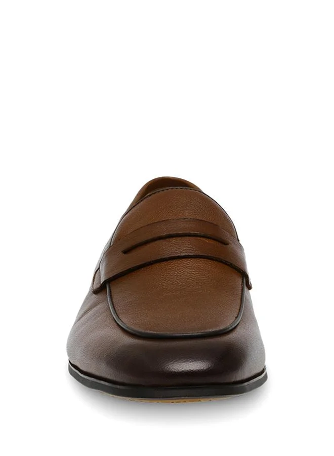 Steve Madden Zolder Tan Leather Men's Formal Slip-On Shoes