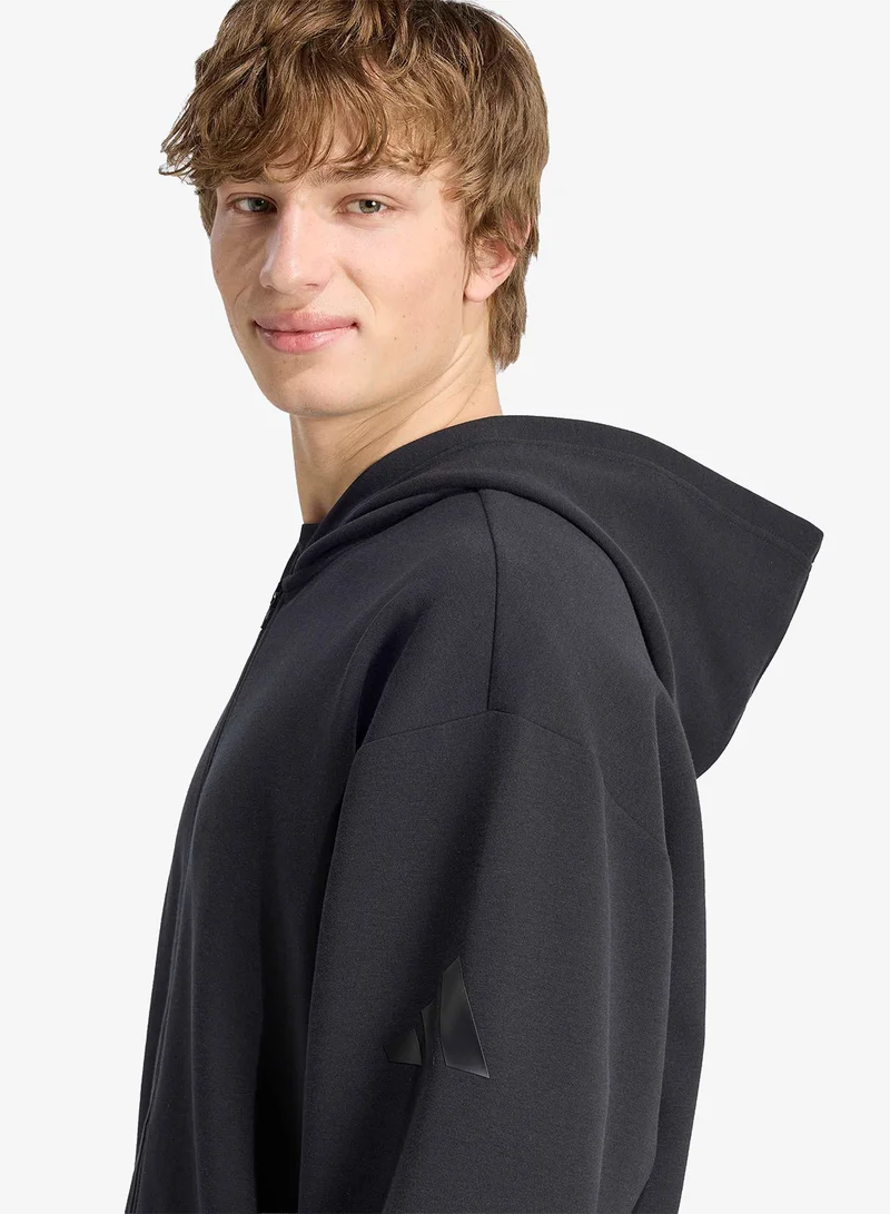 Adidas BLACK Soft Lux Hoodie for Men | Best Price UAE