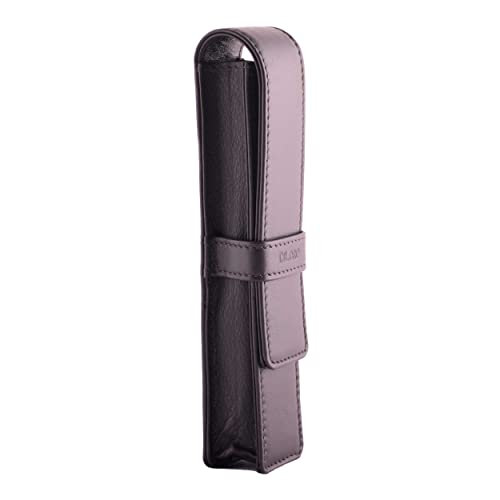 DiLoro Leather Single Pen Case Pencil Pouch Holder for One Fountain Ballpoint Rollerball Pen and Pencil (Brown) - Image 3