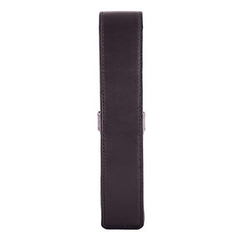 DiLoro Leather Single Pen Case Pencil Pouch Holder for One Fountain Ballpoint Rollerball Pen and Pencil (Brown) - Image 4