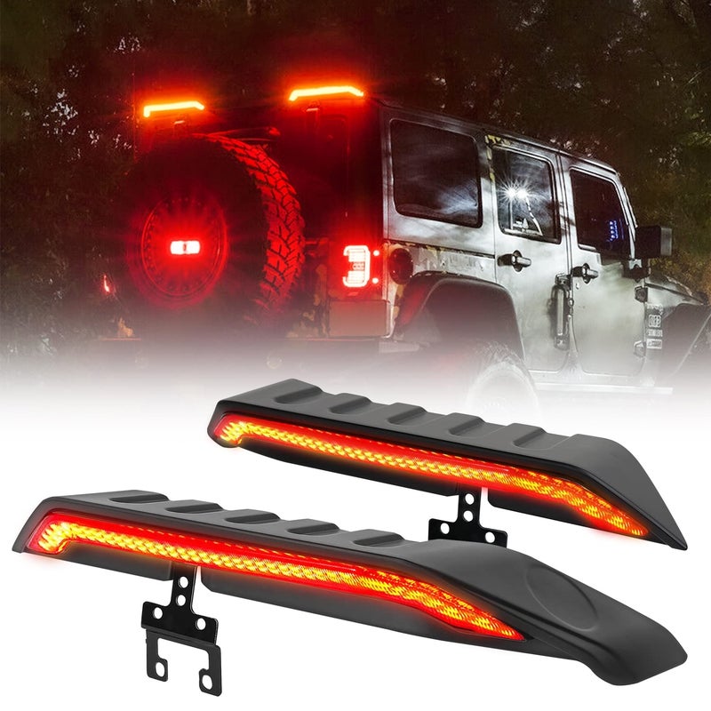 Aaiwa High Mount Brake Light with Turn Signals & Brake Lights, Extra Tail Light For Jeep Wrangler JK JKU 2007-2018 Upgrade Roof Tail Lights - Image 1
