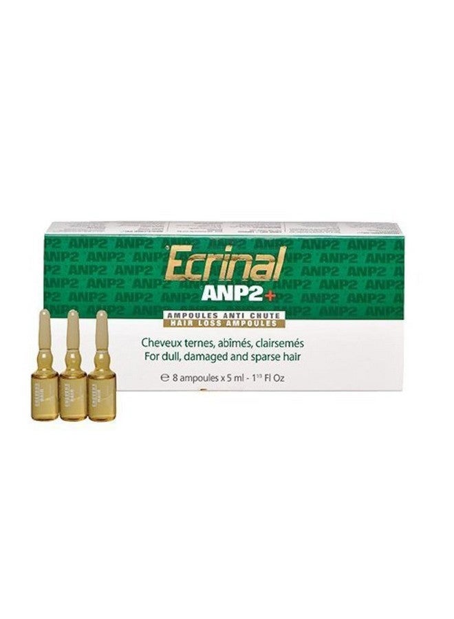 Ecrinal Ecrinal ANP2+ Hair Loss Treatment Ampoules - 8 Ampoules for Hair Growth and Regeneration, Revitalizes Dull, Damaged, Thinning Hair, For Dry, Color-Treated, and Oily Scalp, 3-Month Supply - Image 1