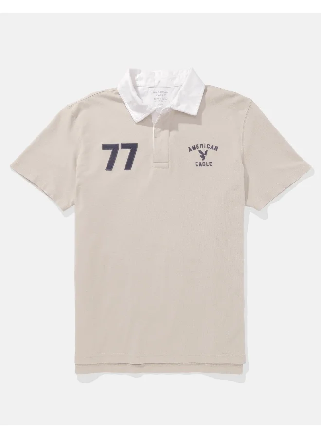 امريكان ايجل Embroidered Logo Half Sleeve Polo Shirt