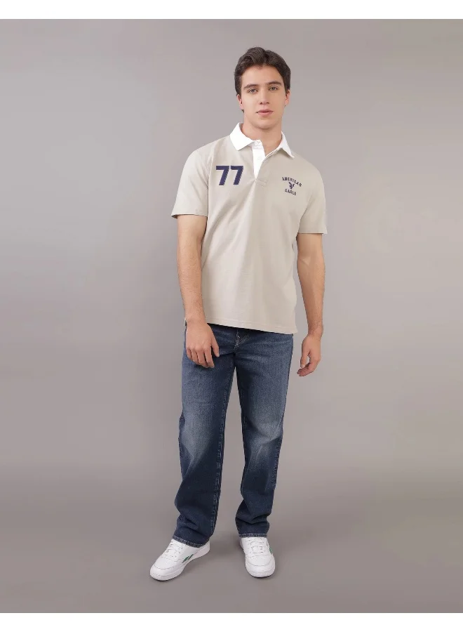 امريكان ايجل Embroidered Logo Half Sleeve Polo Shirt