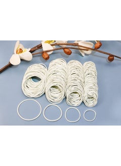 ONLYKXY 350Pcs White Natural Rubber Bands,25Mm/32Mm/38Mm/50Mm Soft Elastic Bands Hair Ties For Hair Braids Hair Rubber Ring  - Image 3