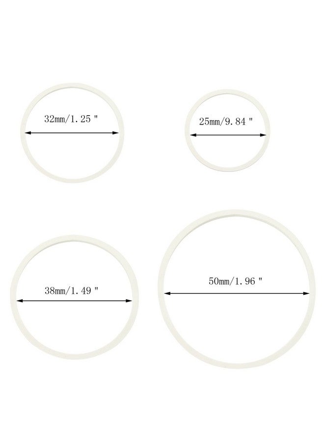 ONLYKXY 350Pcs White Natural Rubber Bands,25Mm/32Mm/38Mm/50Mm Soft Elastic Bands Hair Ties For Hair Braids Hair Rubber Ring - Image 2