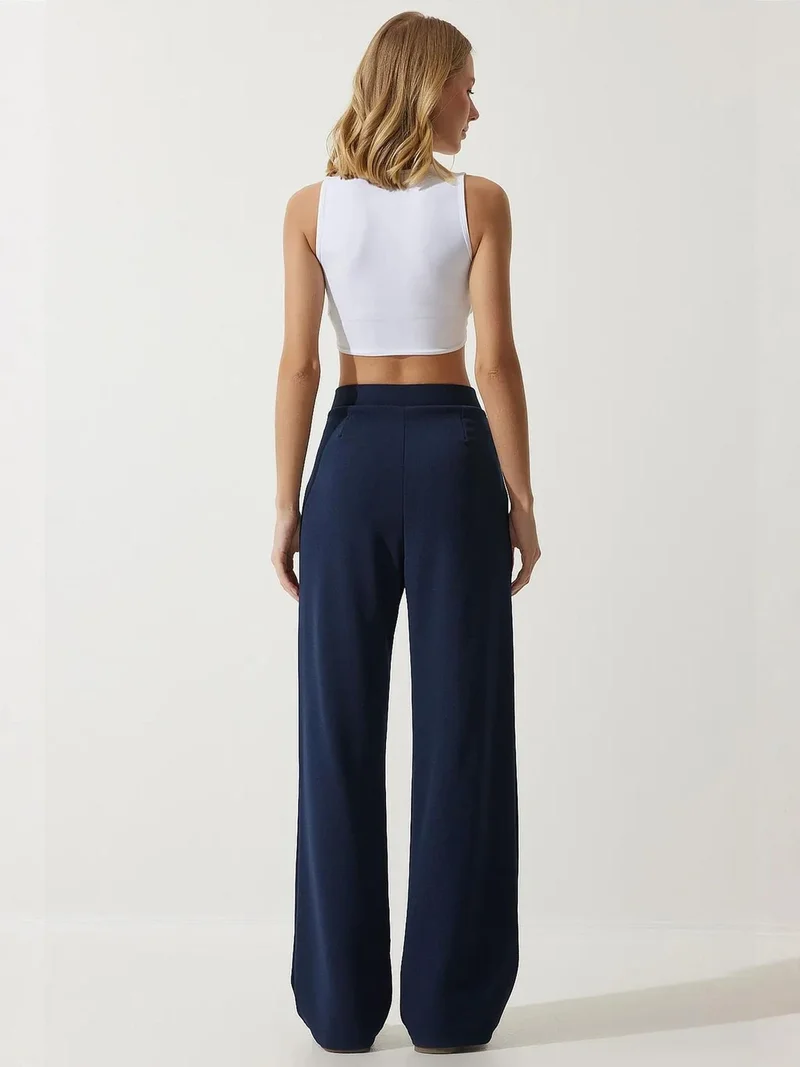 Happiness İstanbul ISTANBUL High Waist Pleated Wide Leg Pants
