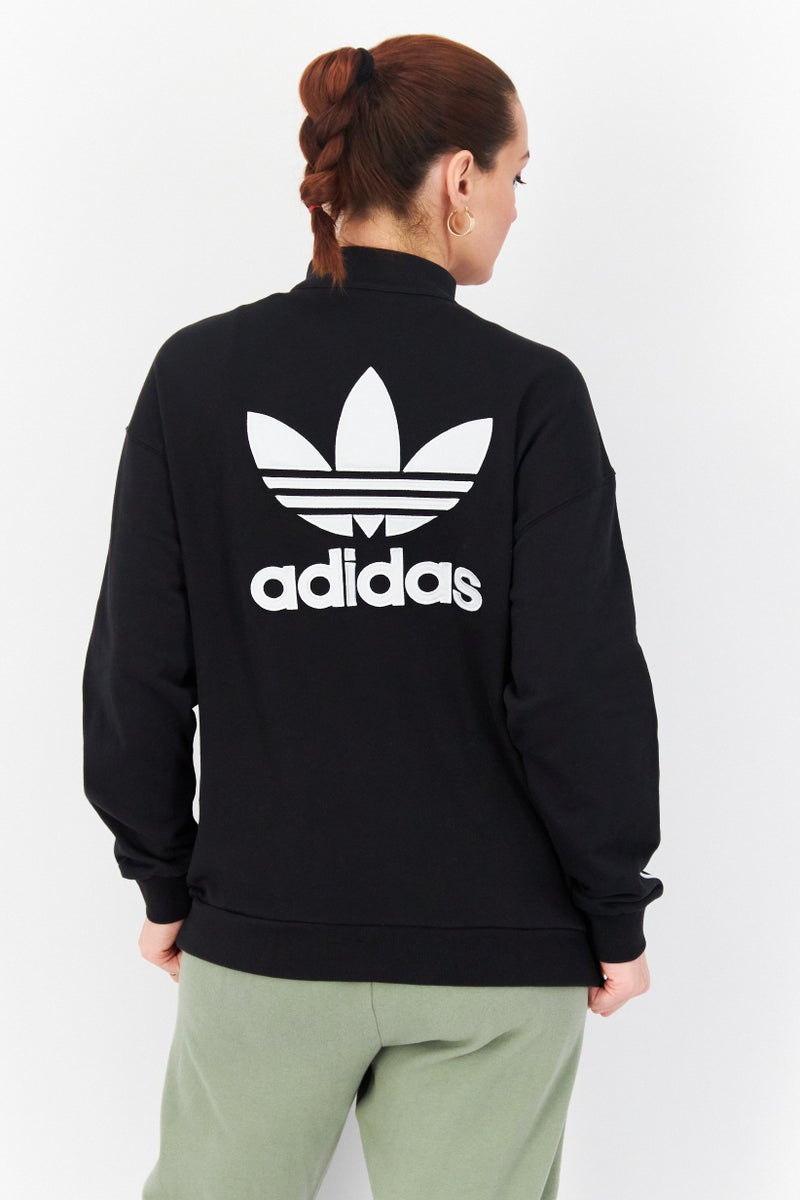 adidas Originals Women Sportswear Fit Long Sleeve Training Sweatshirt, Black  - Image 4