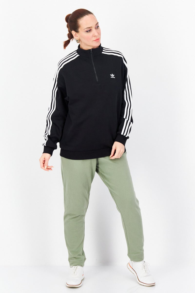 adidas Originals Women Sportswear Fit Long Sleeve Training Sweatshirt, Black  - Image 3