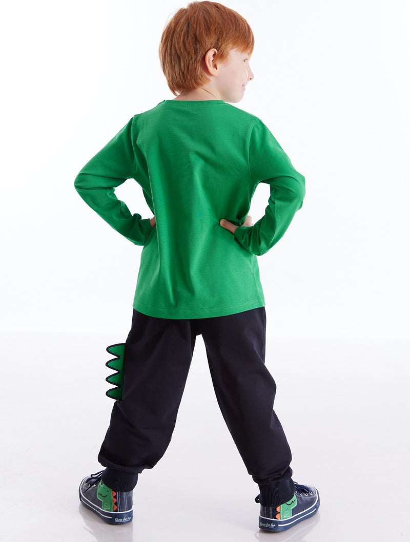 Denokids Serrated Dino Boy Trouser Set  - Image 3